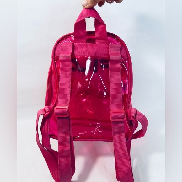 FILA Neon Pink Clear Jelly Mini Backpack - Picture 9 of 11